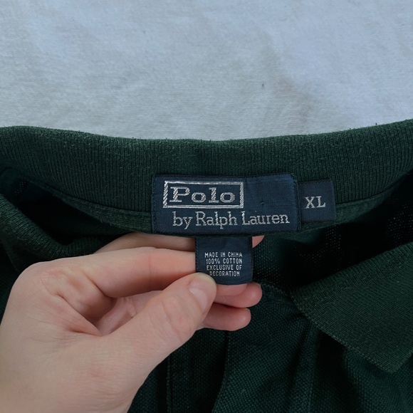 Deep Forest Green Long-Sleeve Polo – XL – Excellent Vintage Condition – Unisex - Picture 4 of 8